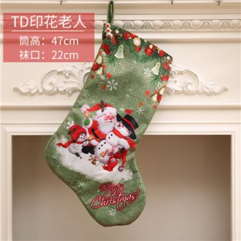 AchidistviQ Christmas Stockings Christmas Candies Biscuits Gifts Holder Stocking Xmas Tree Bedside Hanging Decor Green 