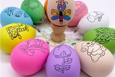 Cartoon plastic diy drawing painting coloring easter eggs (3)