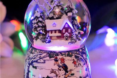 Christmas scene decor glitter resin water snow globe (1)