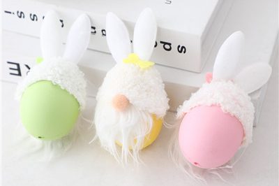 Easter decoration creative faceless color eggshell (3)