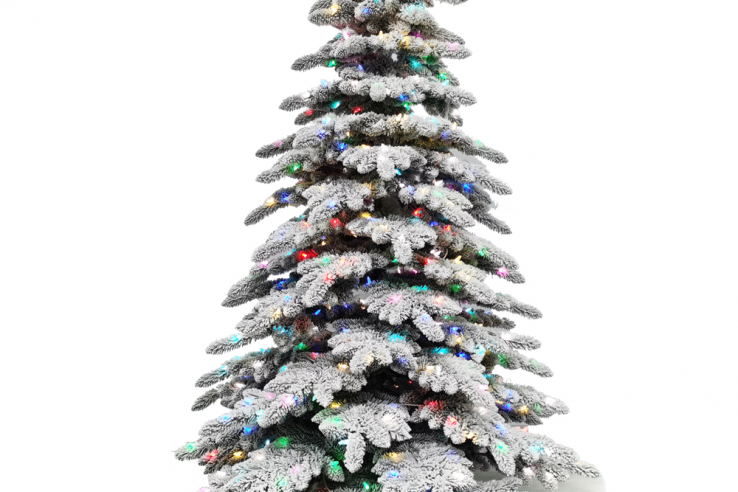 Functions led snowflake flocking christmas tree (2)
