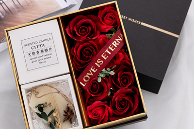 Good quality scented wax artificial soap rose valentine’s gift