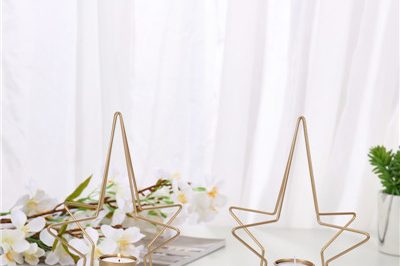 Holiday modern fashion star shape candlestick holders (4)