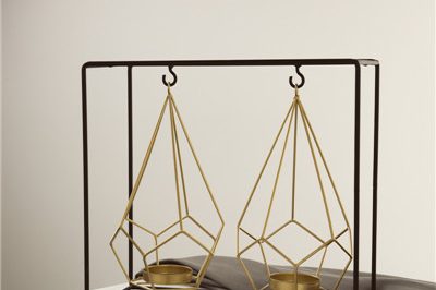 Home decorative fancy gold metal candle holder (3)