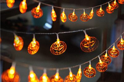 LED string lights halloween pumpkin garden decoration (3)