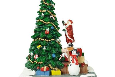 Led musical polyresin deck tree christmas decoration (3)