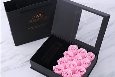 Lipstick necklace rose valentines day flower gift box (2)