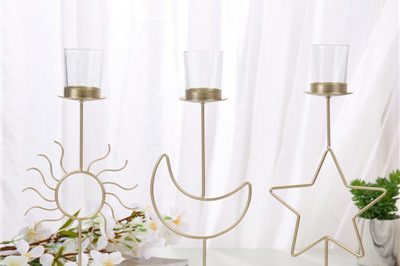 Multiple luxury shaped high quality silver candle holder (6)