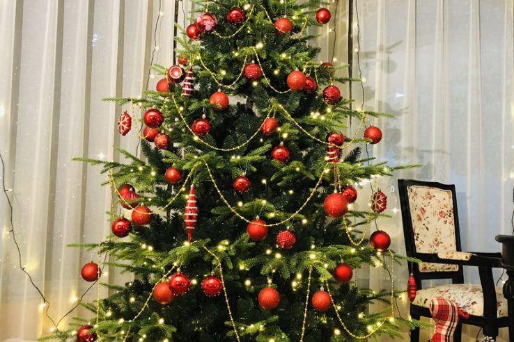 Outdoor warm lights artificial christmas tree (4)