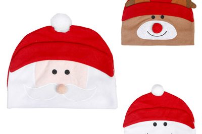 Red promotion gift santa deer felt christmas hat (3)