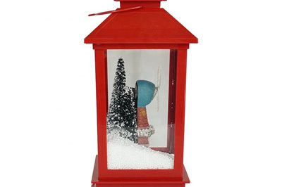 Red snowing led christmas musical lantern (2)