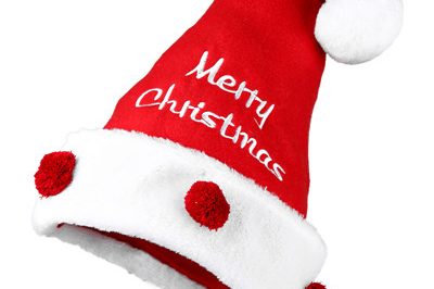 Small beard stars red felt non woven santa hat (6)