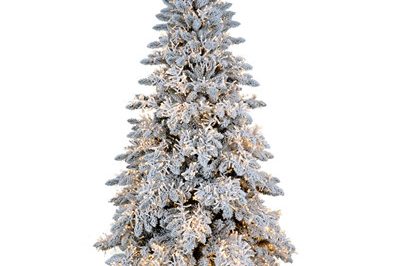 Snowing flocked pine needle christmas tree (3)