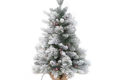 Table small artificial christmas tree with lights (6)