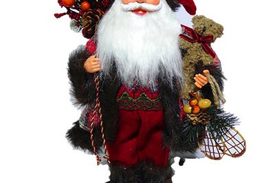 Traditiona style 60 cm standing fabric christmas father (2)