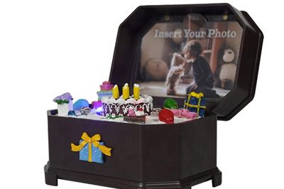 Wholesale battery christmas gift music box with lid (1)