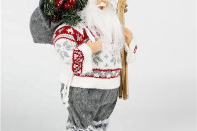 Wholesale fabric christmas santa claus figurine decor (3)