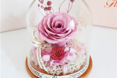 Wholesale immortal rose eternal flowerg glass dome (5)