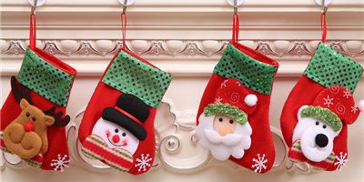 Wholesale personalised glitter novelty santa christmas stocking (5)