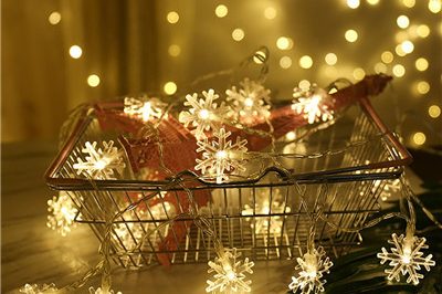 Wholesale plastic crystal snowflake led string light (6)