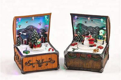 Wholesale polyresin cute christmas music box (3)