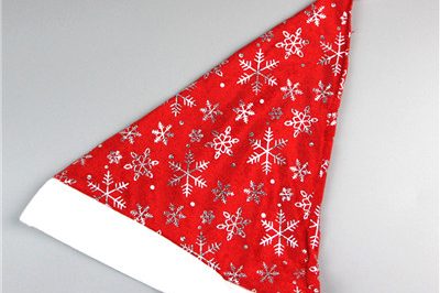 Wholesale printed velvet shiny santa claus christmas hat (3)