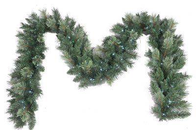 Artificial green lighting christmas garland deco (8)