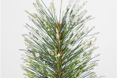 Mini table top snowy style pine needles christmas tree (8)