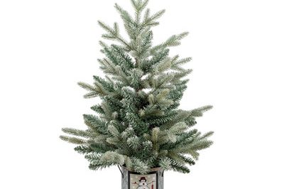 Modern artificial tabletop flame resistant christmas trees (5)