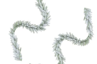 Wholesale artificial snowy effect christmas garland (4)